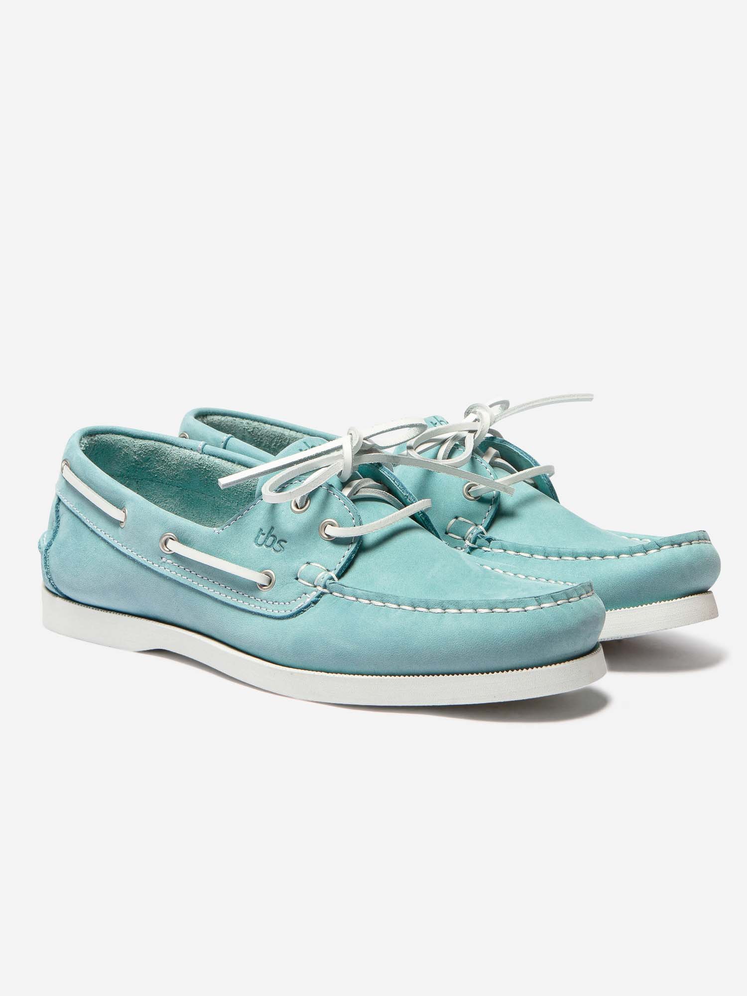 Chaussures Bateau Homme Cuir Turquoise