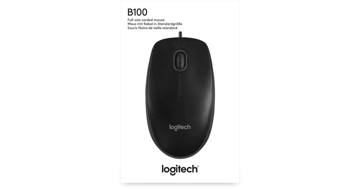 LogitechB100 Optical USB Mouse for Business  (Zwart, 800 dpi)