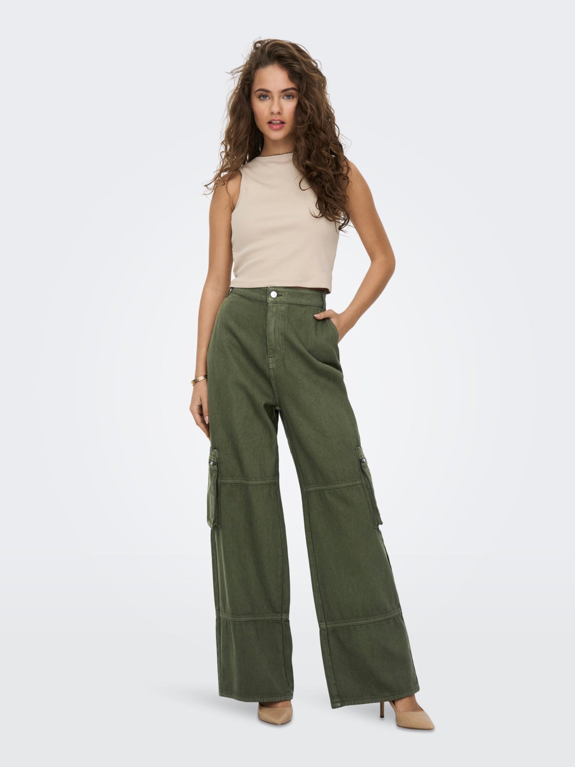 ONLCARO Mittlere Taille Karotte, locker geschnitten Jeans Kalamata