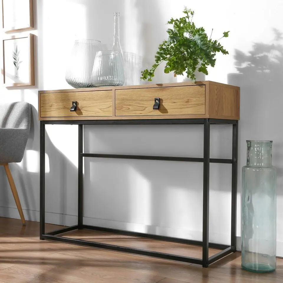 CALICOSY - Sidetable JILL - Licht hout - 80.5x100.3x35.3 cm