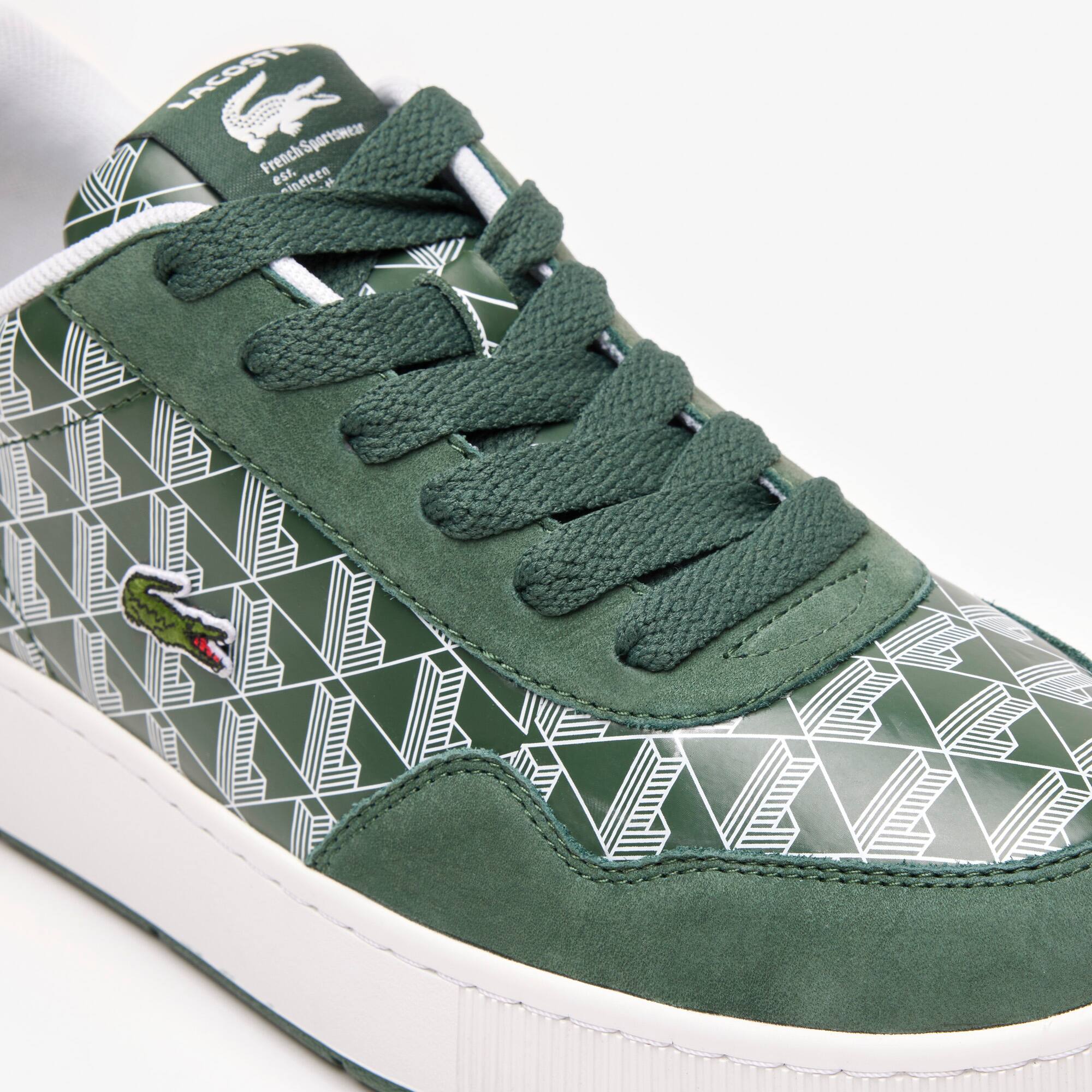 Sneakers Ace Clip homme en cuir avec monogramme Sneakers - Vert - Lacoste - Homme
