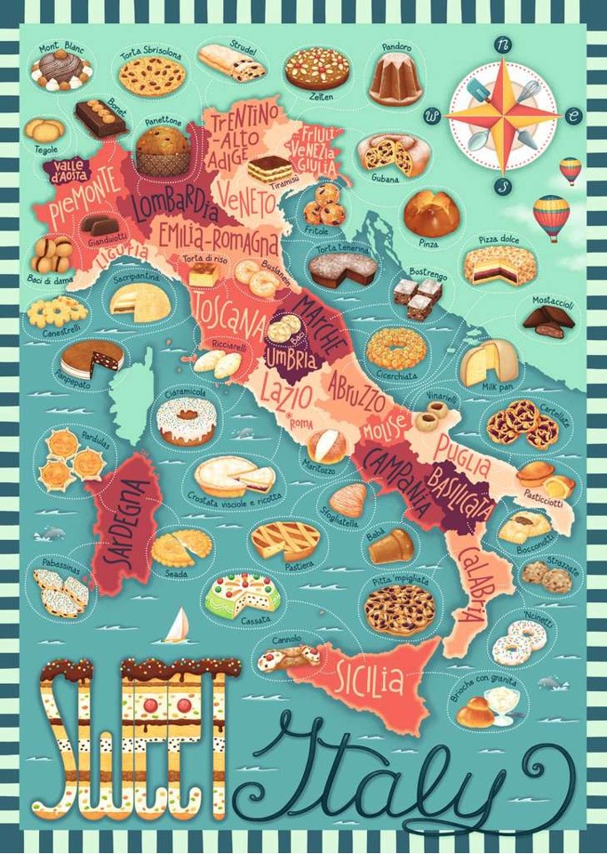 Ravensburger - Puzzle Map of Italy - Sweet 1000p (12001237)