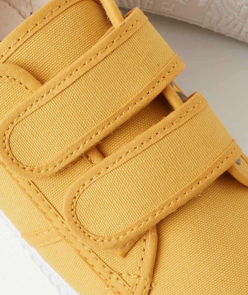 VICTORIABASKET EN TOILE MOUTARDE AVEC DOUBLE SCRATCH