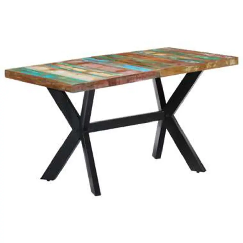 vidaXL - Eettafel - Multikleur - Hout - 140 x 70 x 75 cm