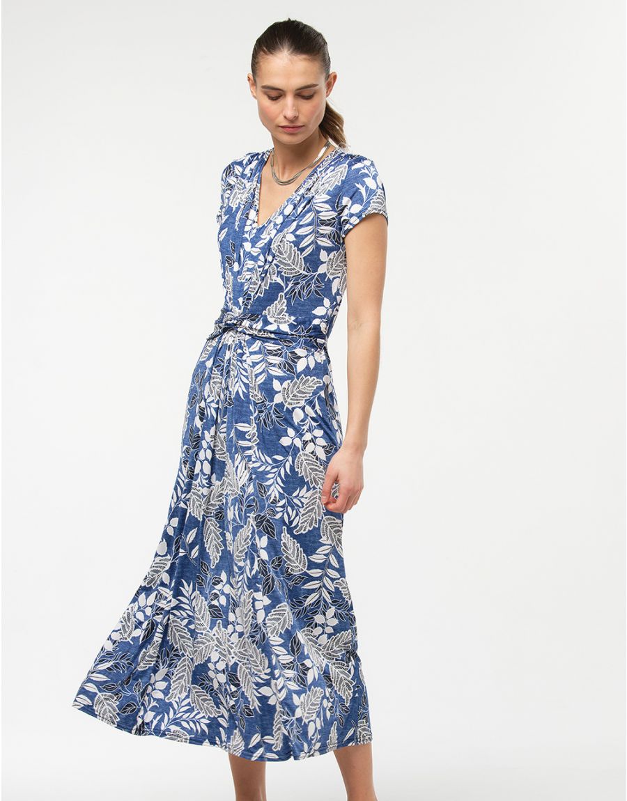 Robe longue bleue