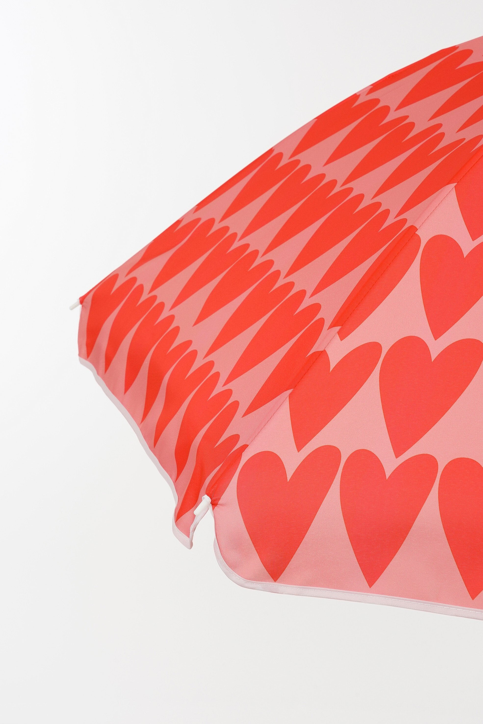 Mica Decorations Parasol hart roze - h180xd160cm