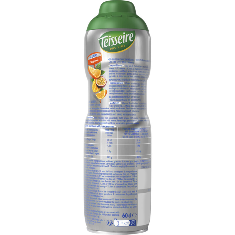 Teisseire Zero tropical siroop