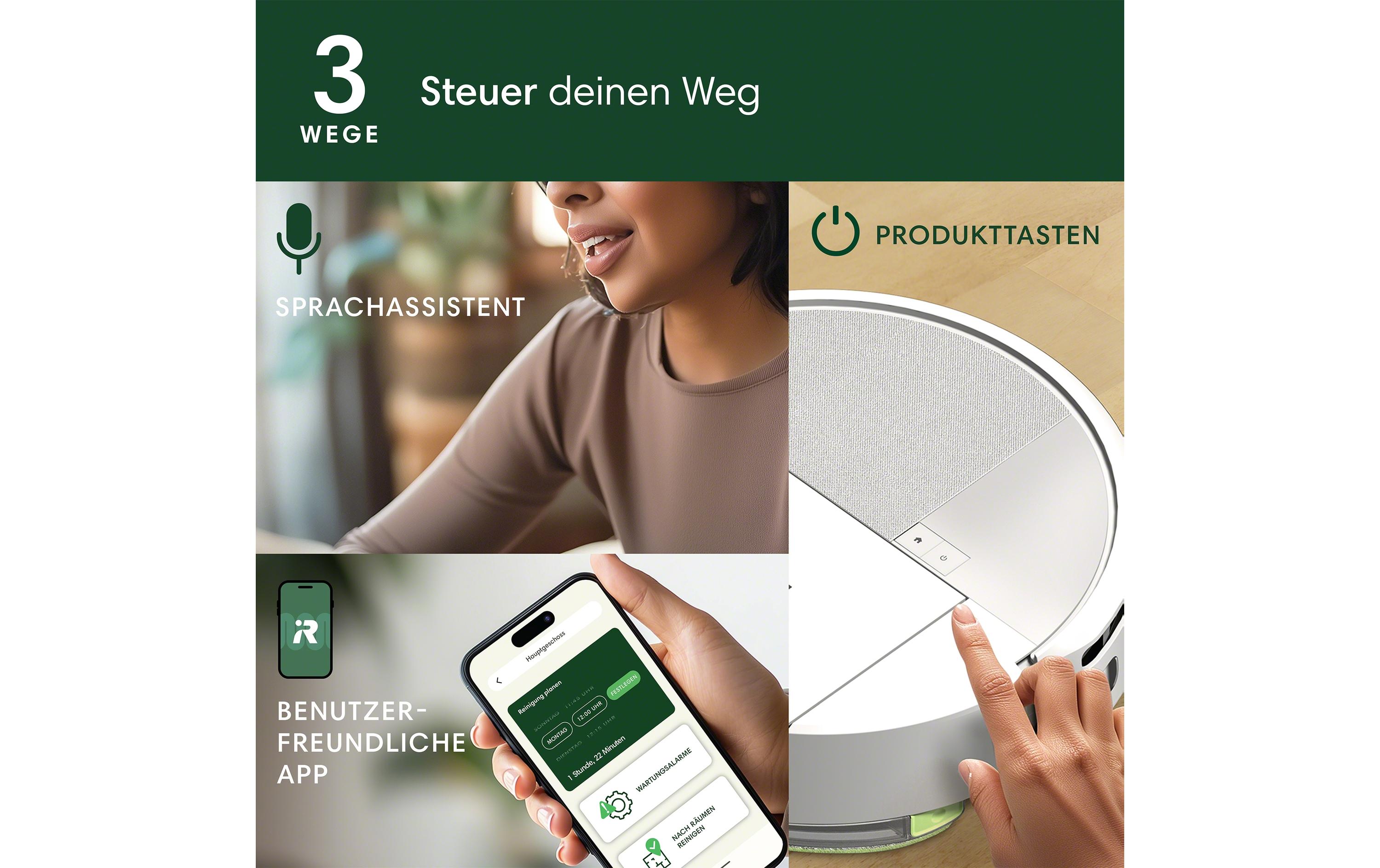 Saug- und Wischroboter Roomba 205 DustCompactor Combo<br>Der erste Saugwischroboter mit Verdichtungsbehälter