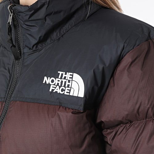 Doudoune Femme Retro Nuptse A3XEO Marron Noir