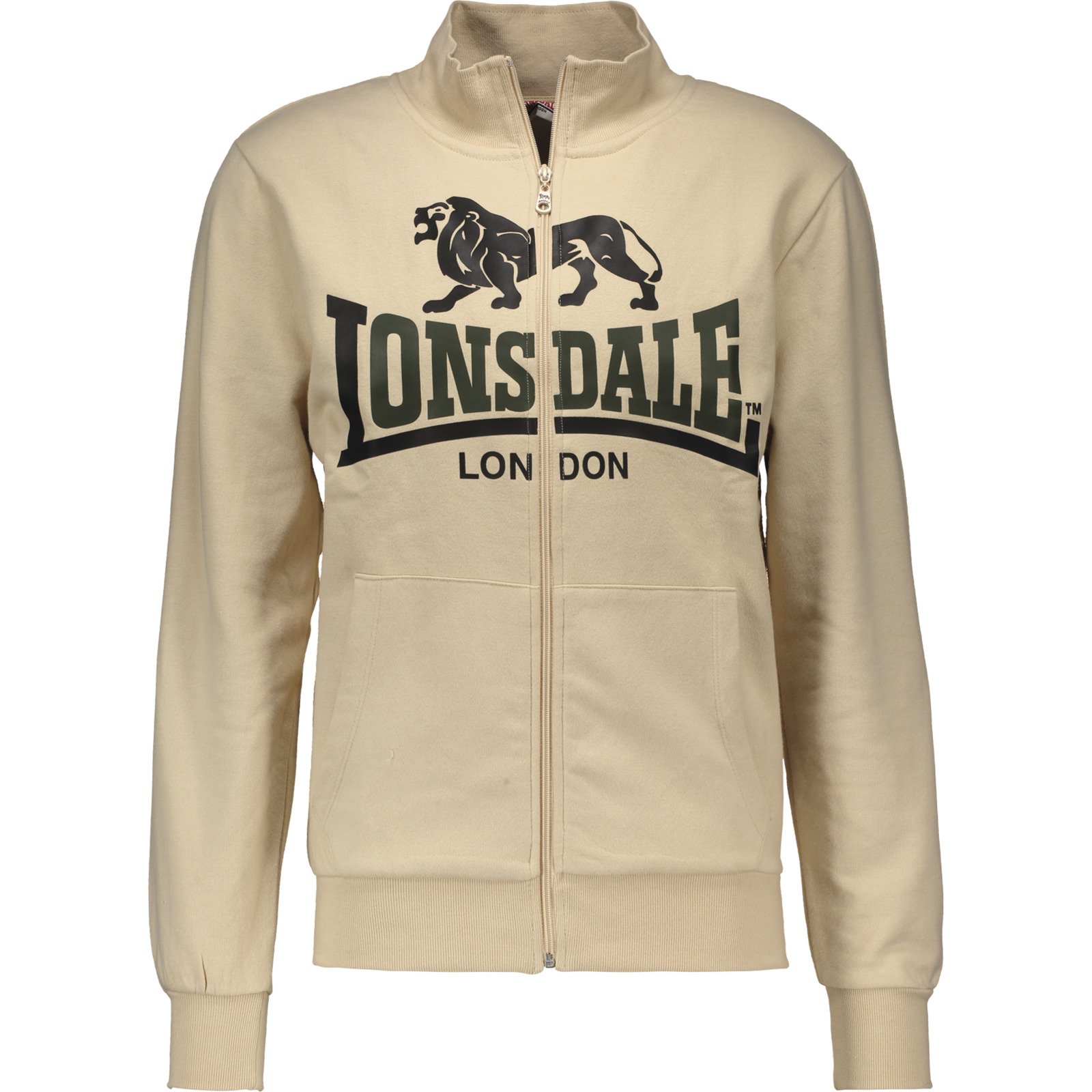 Lonsdale Herren-Sweatjacke mit Druck L, beige