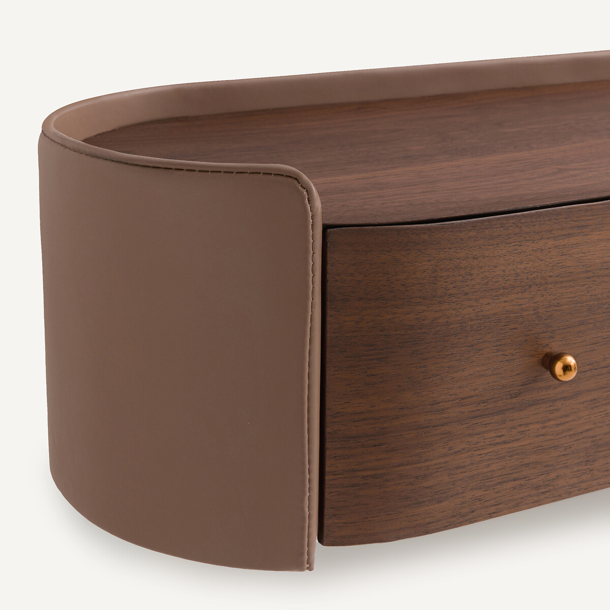 AM.PM<br>Console de parede em nogueira/couro, Firmo