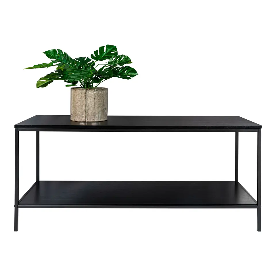 Tv-Meubel Zwart - Metaal & Melamine - Kast Vita