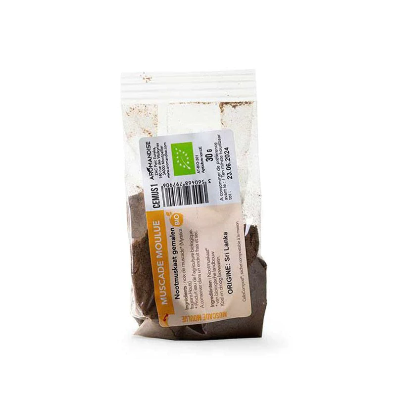 Muscade moulue bio - 30 g Aromandise