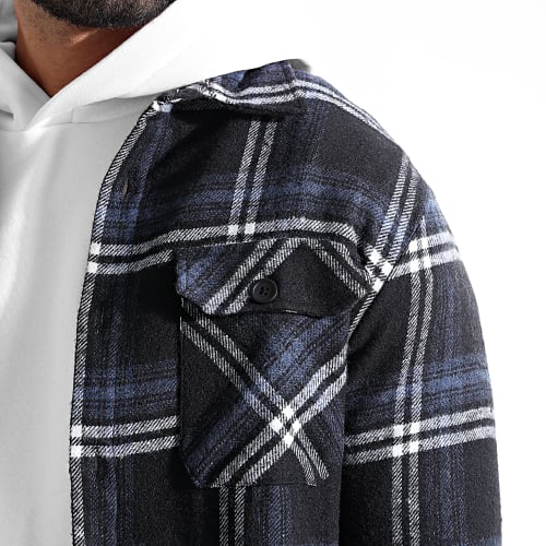 Surchemise A Carreaux 2486 Noir Bleu Marine