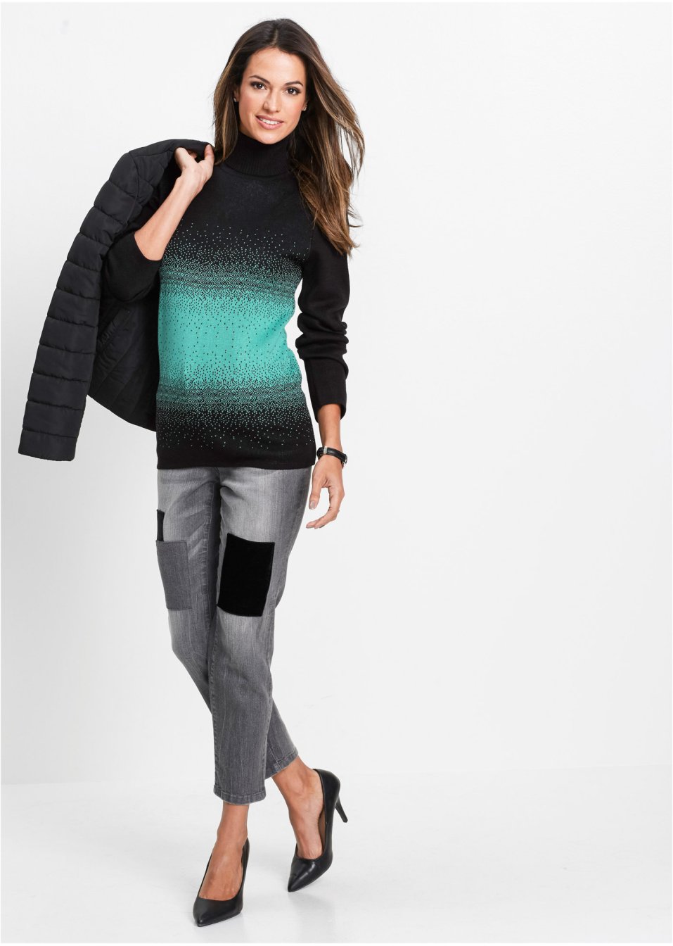 Pull col roulé