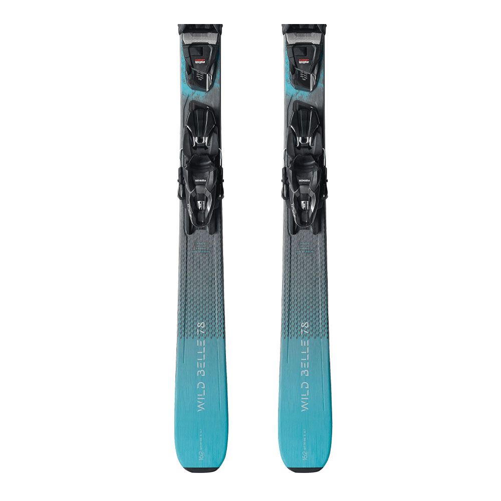 Nordica WILDE BELLE 78 CA - Skis all mountain + Fixatons TP2 COMPACT 10 FDT Femme anthrazite/aqua/noir/anthracite