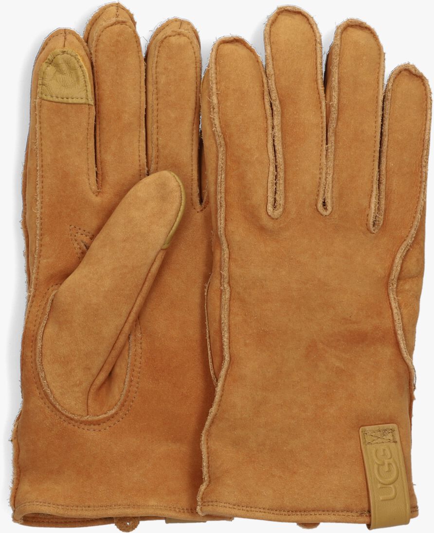 UGG cognac ugg handschoenen leather clamshell logo glove