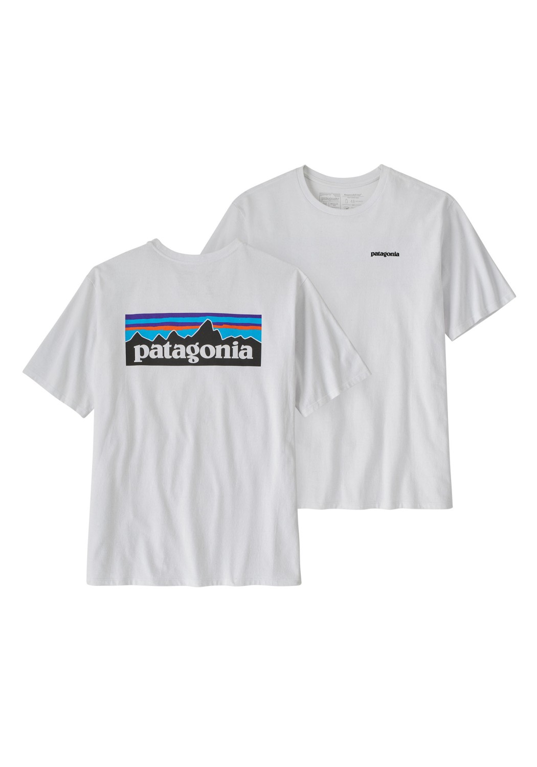 Patagonia T-Shirt M's P-6 Logo Responsibili-Tee White