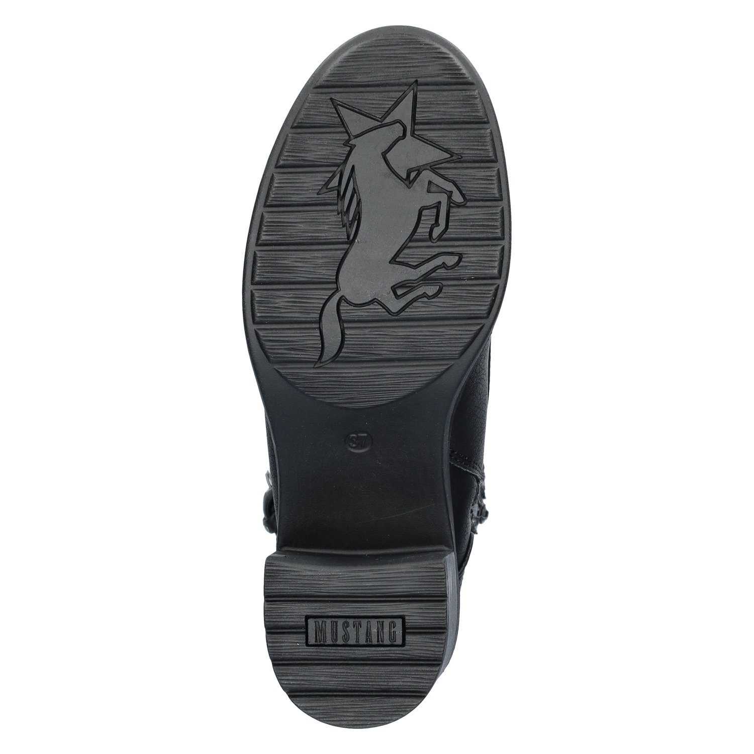 dames veterboot Mustang Zwart
