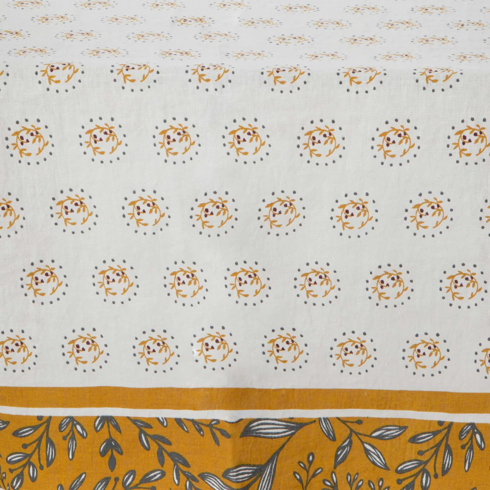 Nappe Emma moutarde 150x150 cm Amadeus