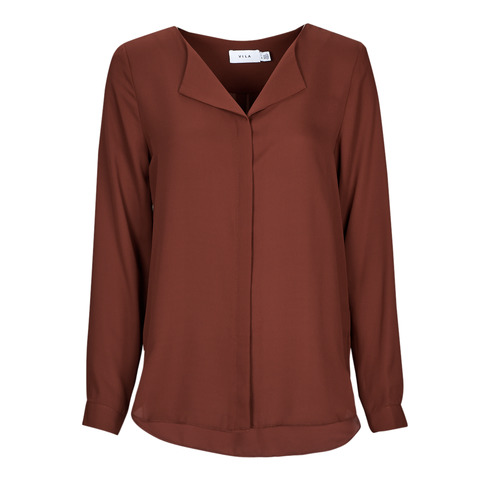 Vila - VILUCY L/S SHIRT Burdeo