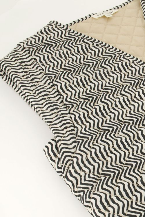 Zwart-wit gilet met swirl