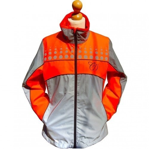 Jaqueta infantil Equisafety, laranja-avermelhada