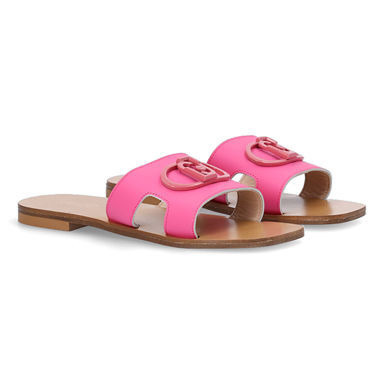 Liu-Jo Mules en Cuir Elia roses