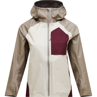 Peak Performance Trail 3L Hipe Hardshelljacke Sand Fog / Avid Beige / Obscure Damen