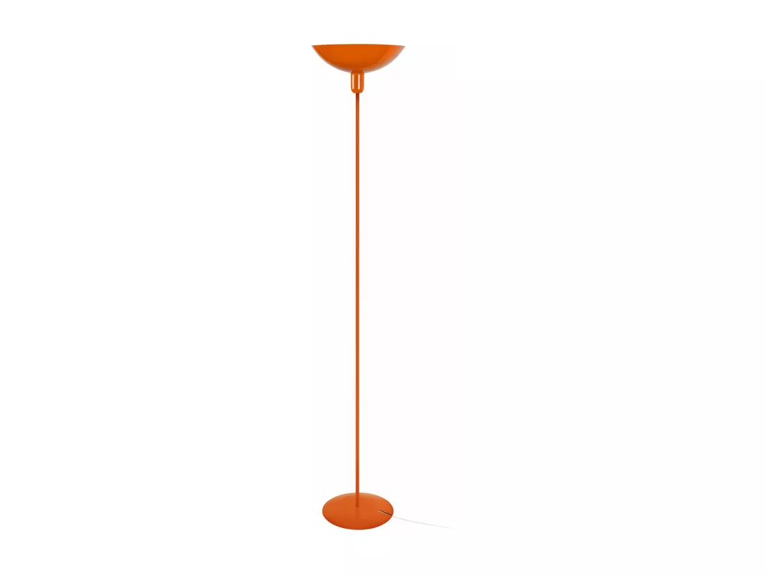 Lampadaire métal orange 165 cm.