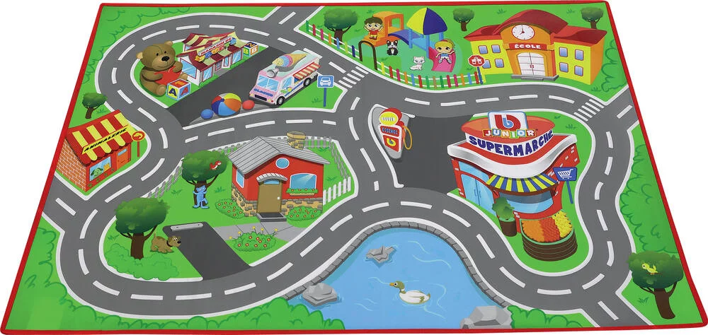 BB JUNIOR - TAPIS DE JEU + 1 VEHICULE VOLKSWAGEN TUBE