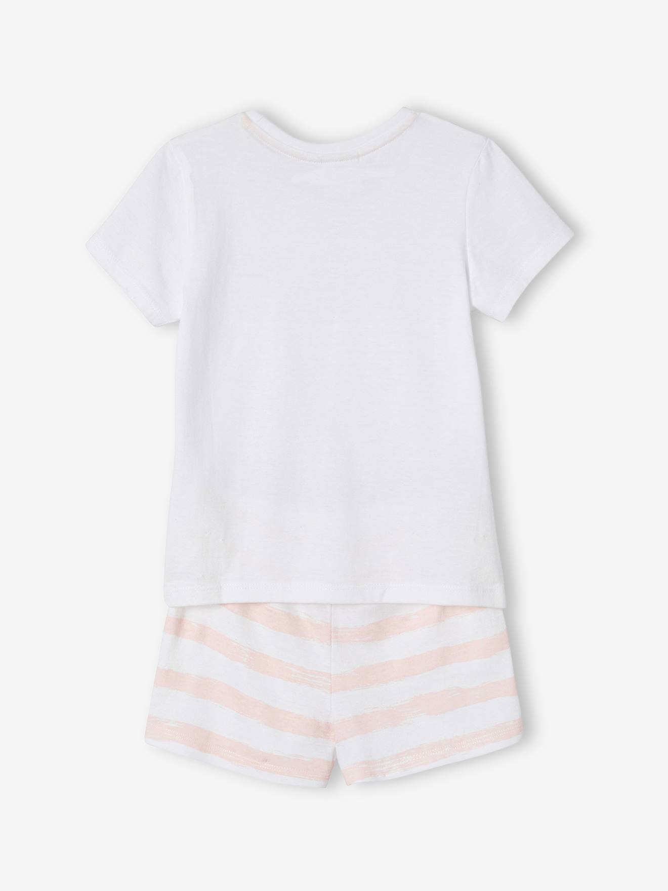 Pijama curto listrado rosa para meninas da DS® Stitch