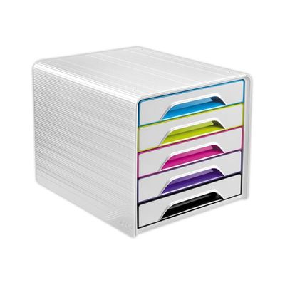 CEP Smoove Arctic - Module de classement 5 tiroirs - blanc/multicolore