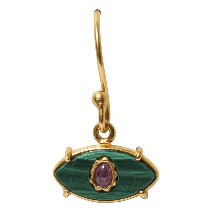 Bohemian Rhapsodie Paris Boucle d'oreille Ayin Malachite | Bleu