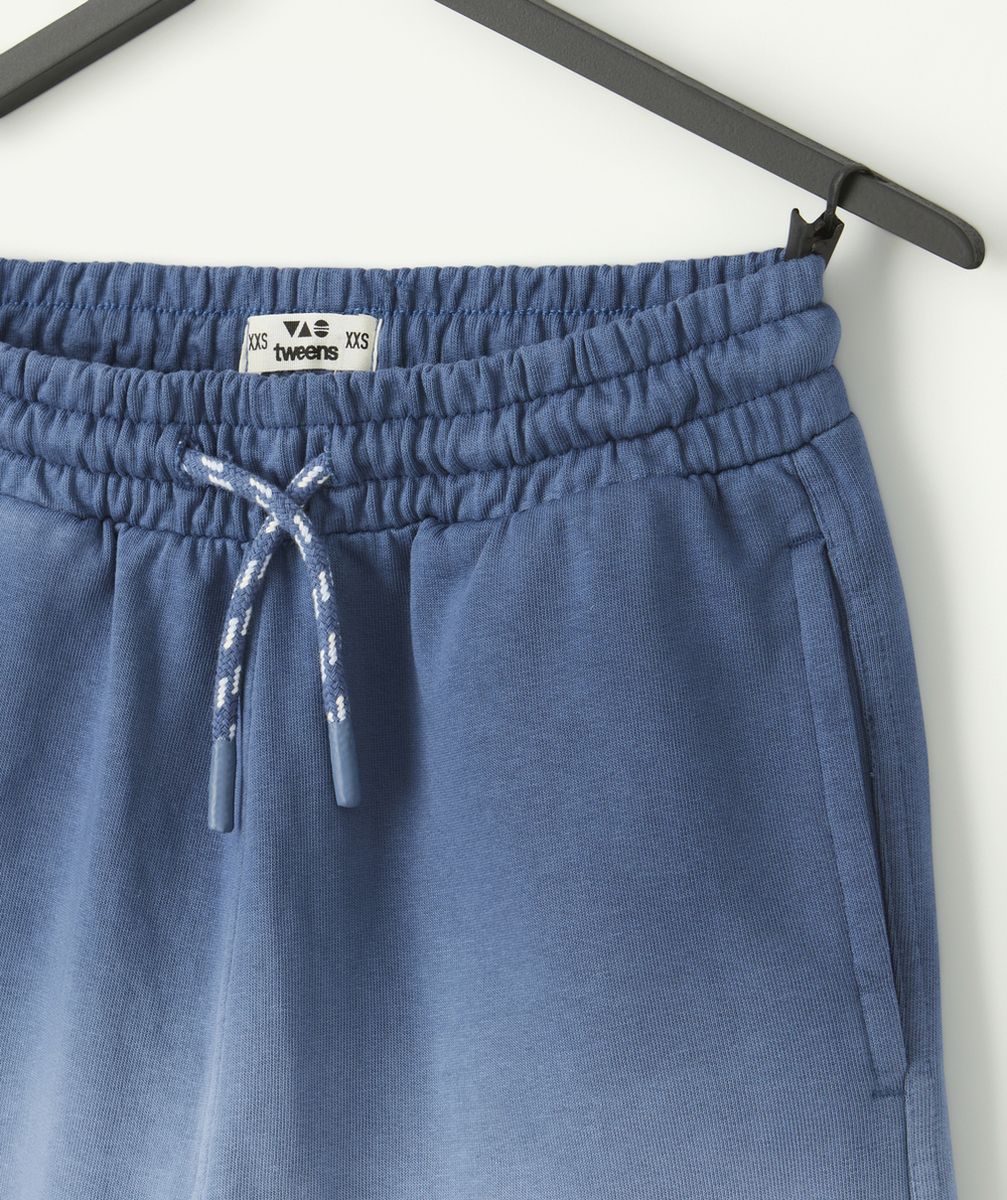 bermuda garçon en coton biologique bleu dégradé