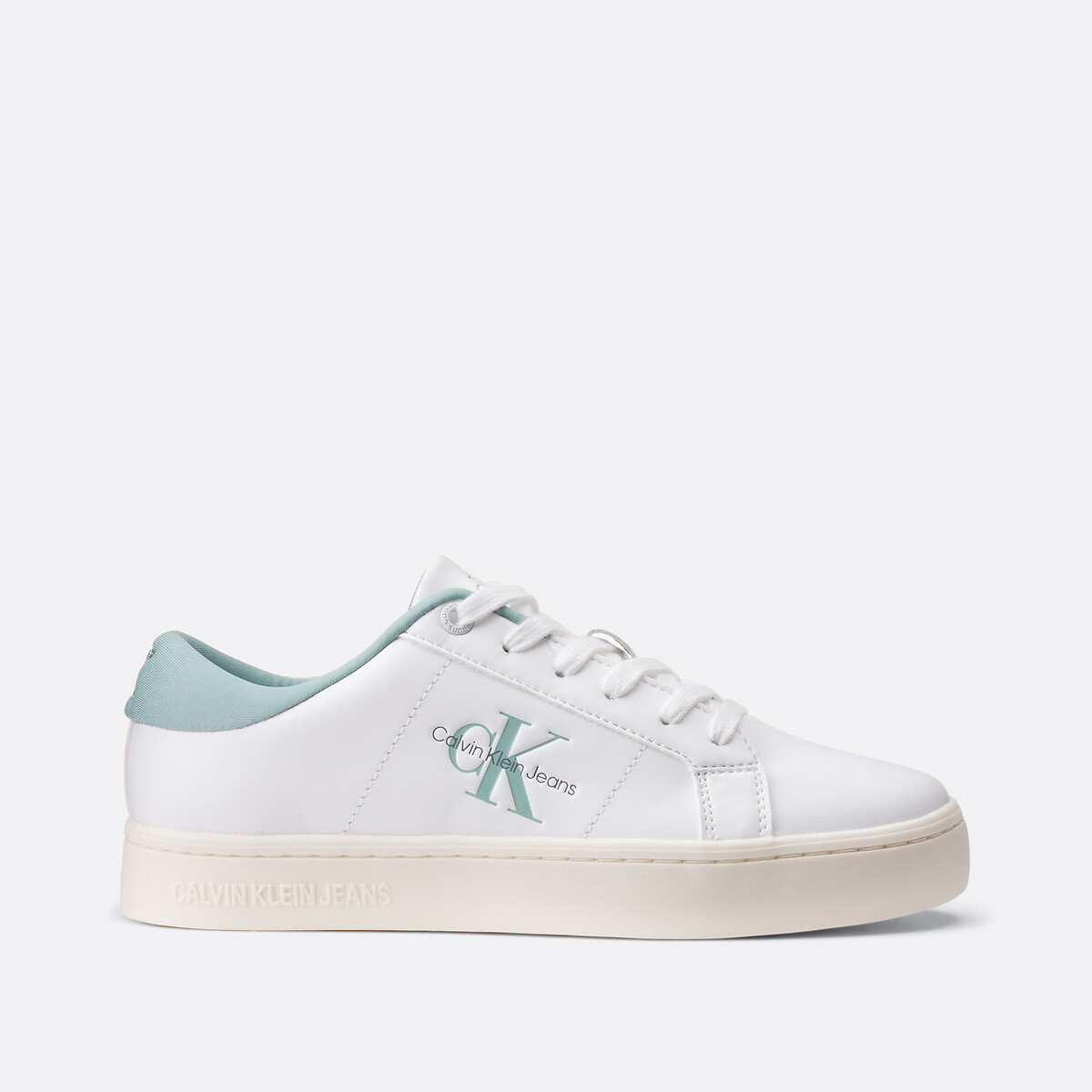 CALVIN KLEIN JEANS<br>Tênis de couro com plataforma CK Jeans