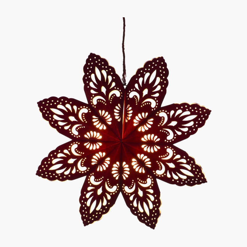 Adventsstjerne mørkerød, 60 cm