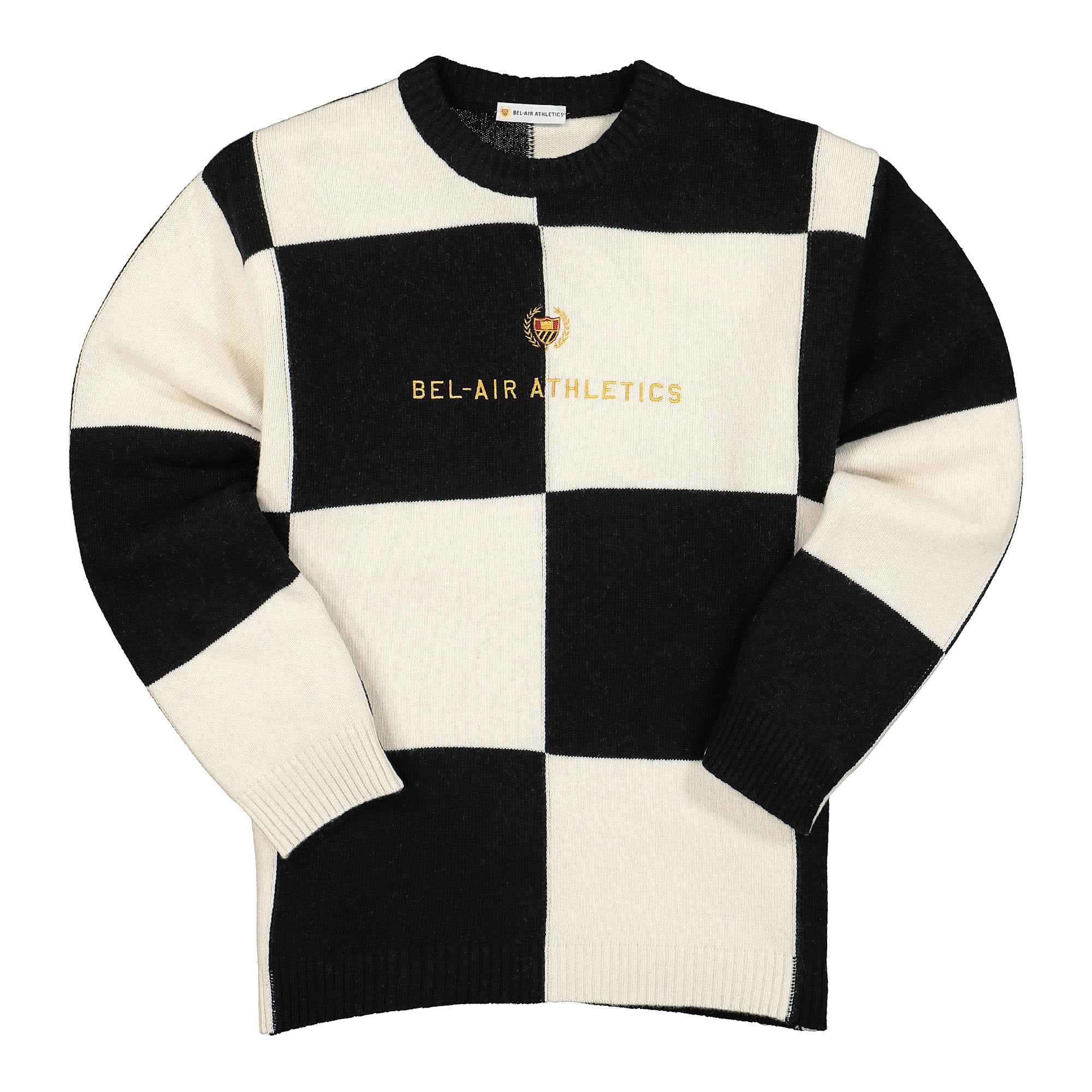 Bel-Air Athletics<br>Colour Block Intarsia Knit Sweater