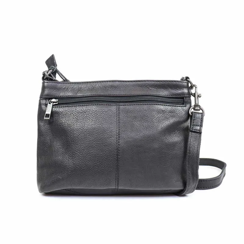 BEAR DESIGN Umhängetasche Schwarz Leder