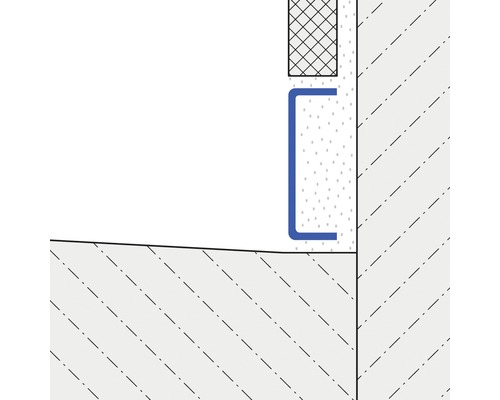 Wandaansluitprofiel voor Dural Shower-GK Connect afschotwiggen, lengte 150 cm, zichtbare breedte 20 mm