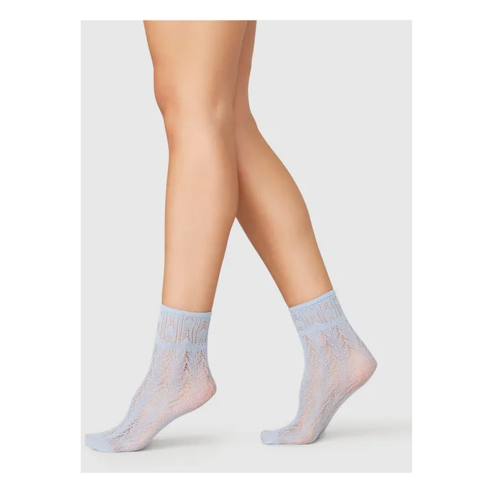 Swedish Stockings Chaussettes Erica Crochet | Bleu