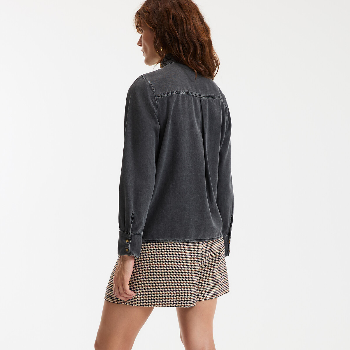 COLEÇÃO LA REDOUTE<br>Camisa com gola vitoriana e mangas compridas