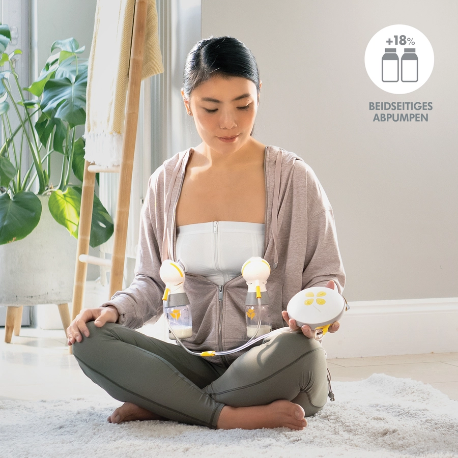Medela Stillset Elektrische Doppel-Milchpumpe Swing Maxi, Einweg-Stilleinlagen 60 Stück, Brustwarzensalbe Purelan 37g