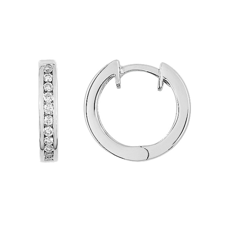 Créoles Diamants 0.18 ct - Or 18 Carats
