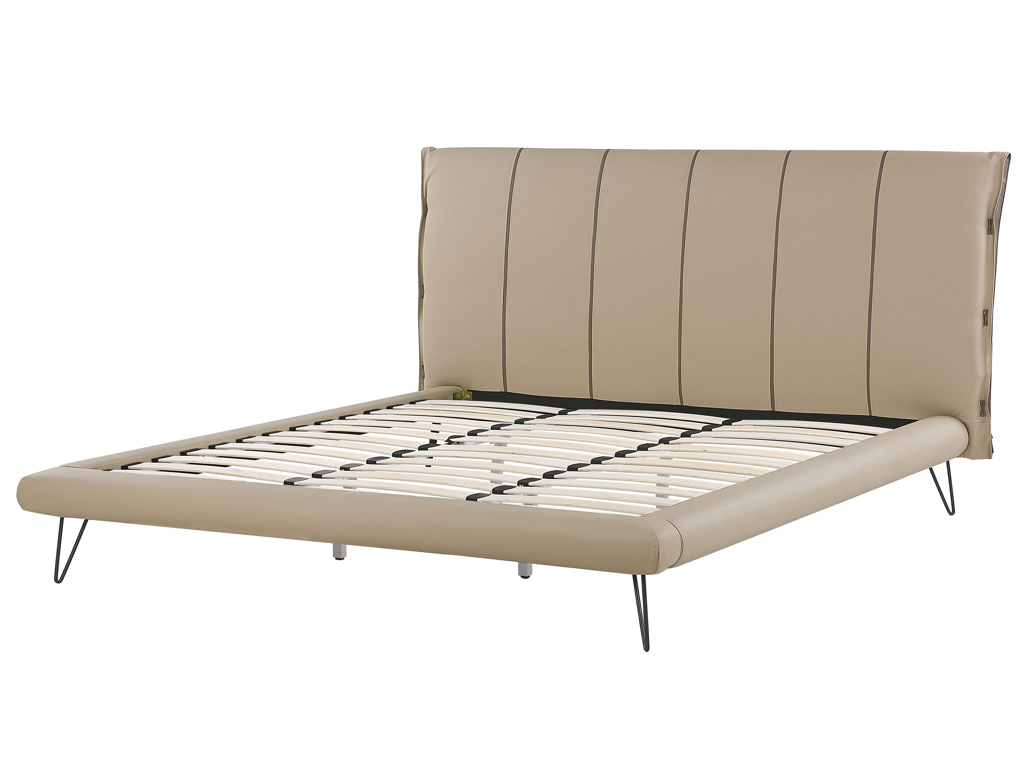 Bed Kunstleer BETIN 180 x 200 cm Zandbeige