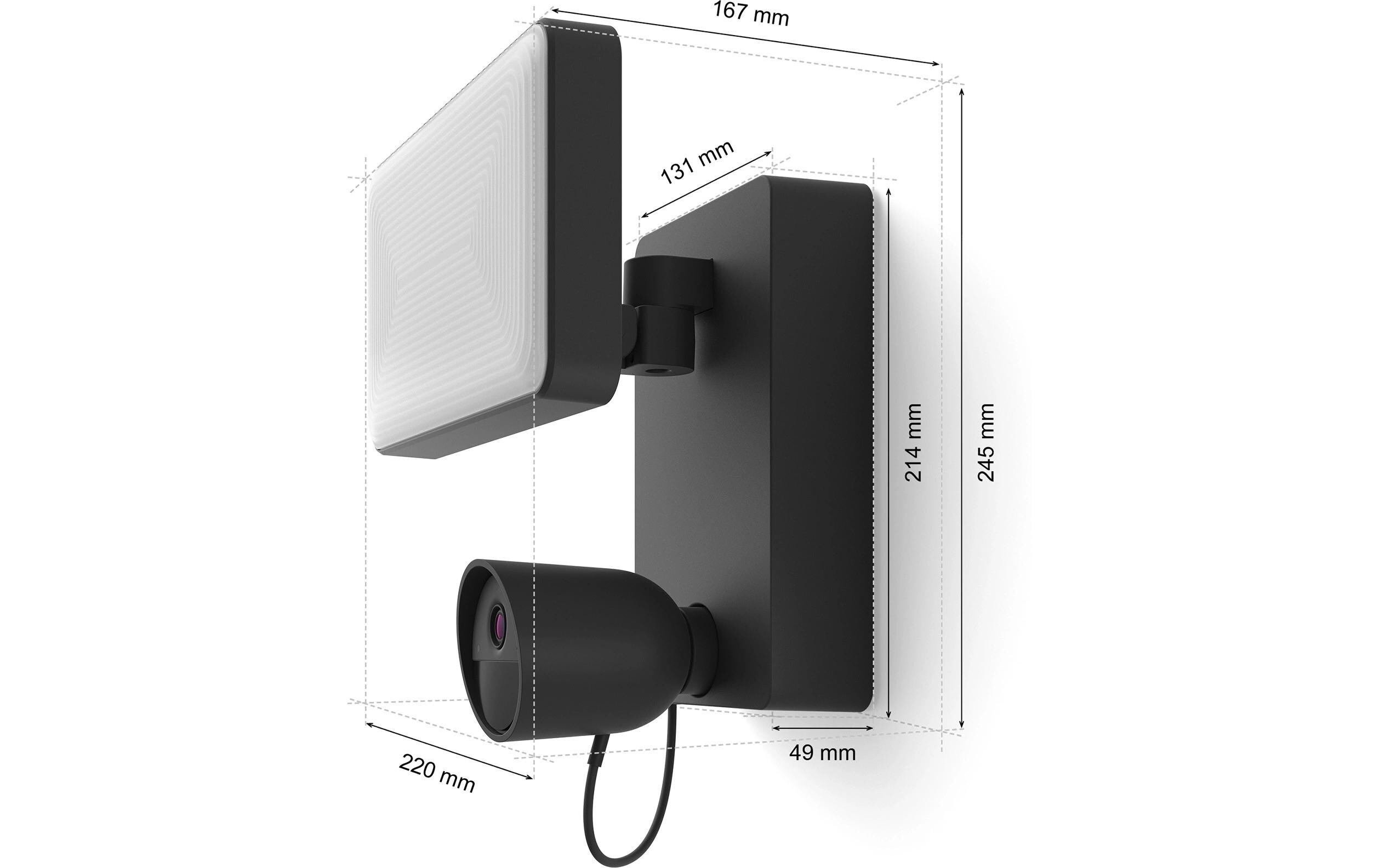 Secure Flutlichtkamera Schwarz<br>Beleuchtung. Kamera. Hue Secure.