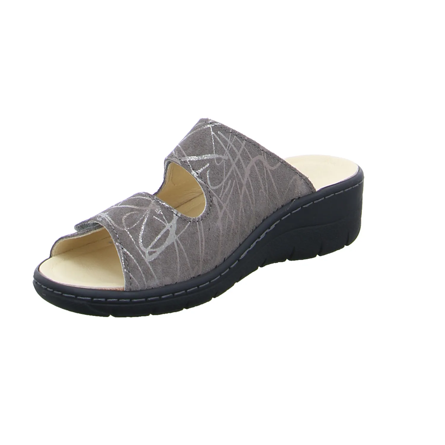 COLLECTION CHRISTA PFAFF Pantolette Grau Leder