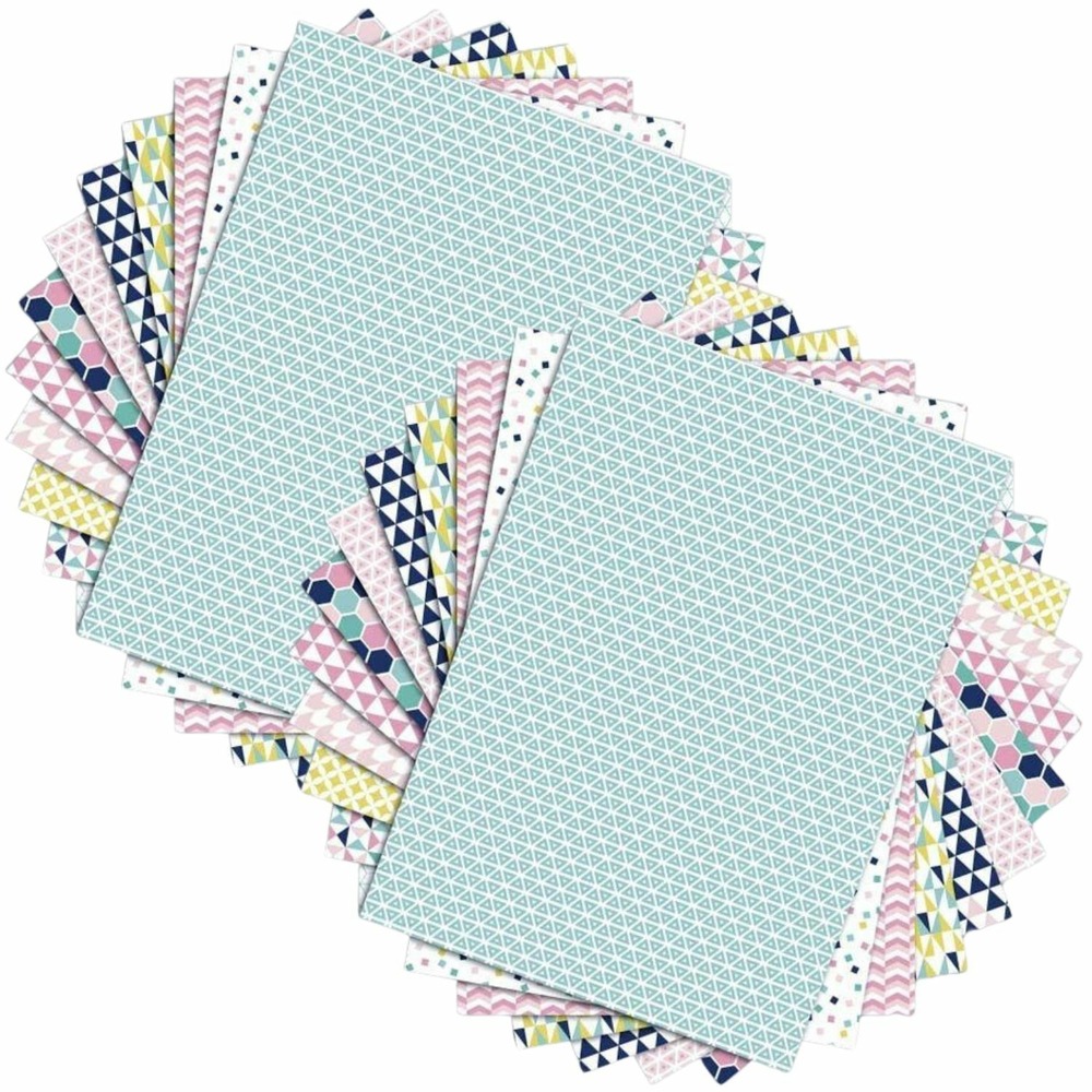 96 feuilles à scrapbooking géométrique pastels - a4