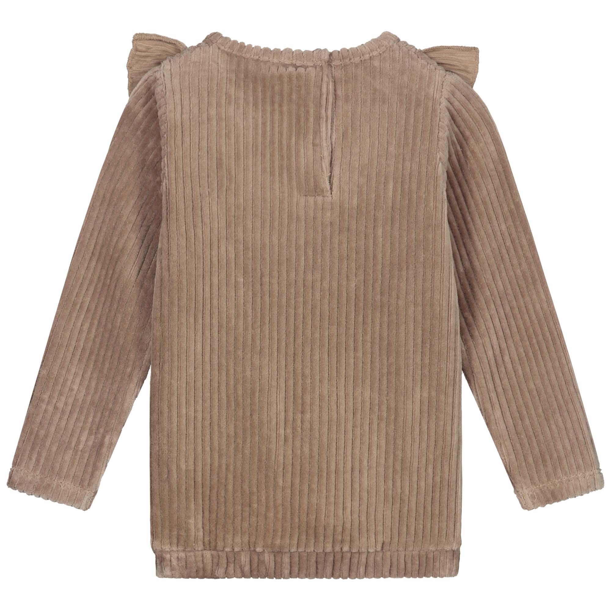 Prénatal baby trui lange mouwen effen taupe