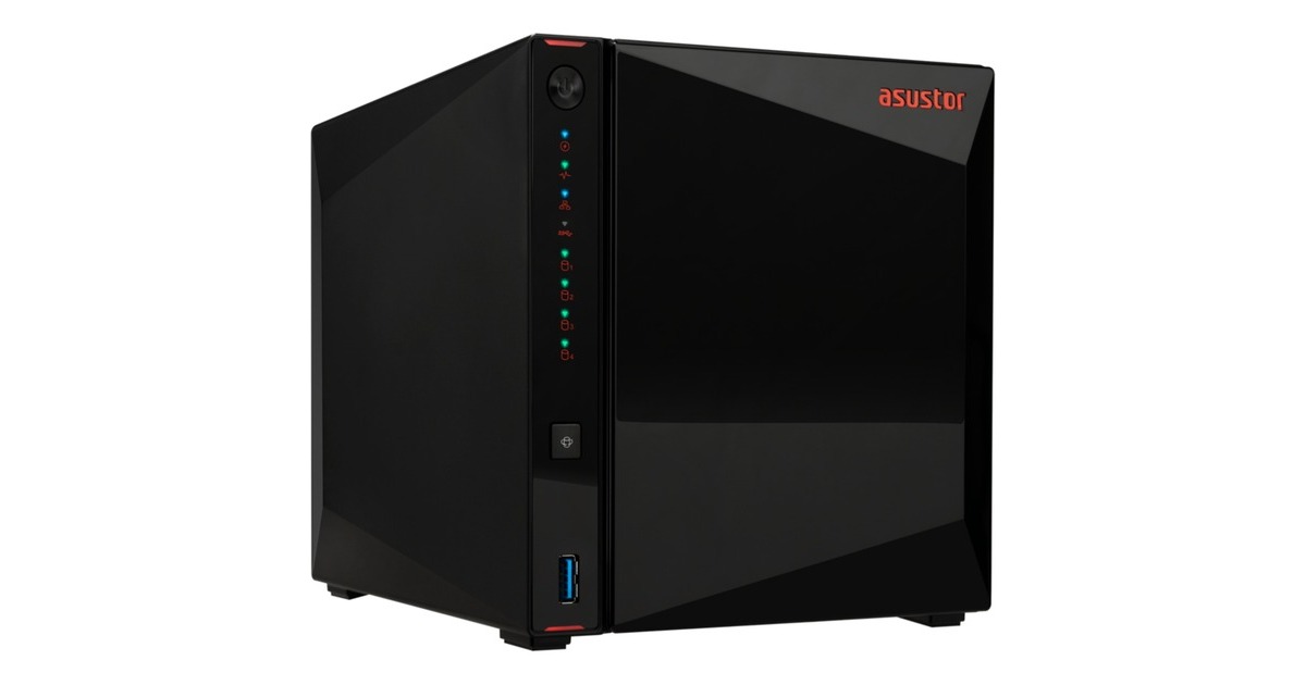 AsustorNimbustor 4 incl. 4x Seagate IronWolf 4 TB harde schijf nas  (Zwart, 2x LAN, USB, HDMI)